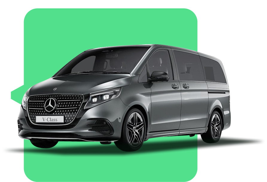 Passenger van pictured in MyPeak's mountain-mobility illustration